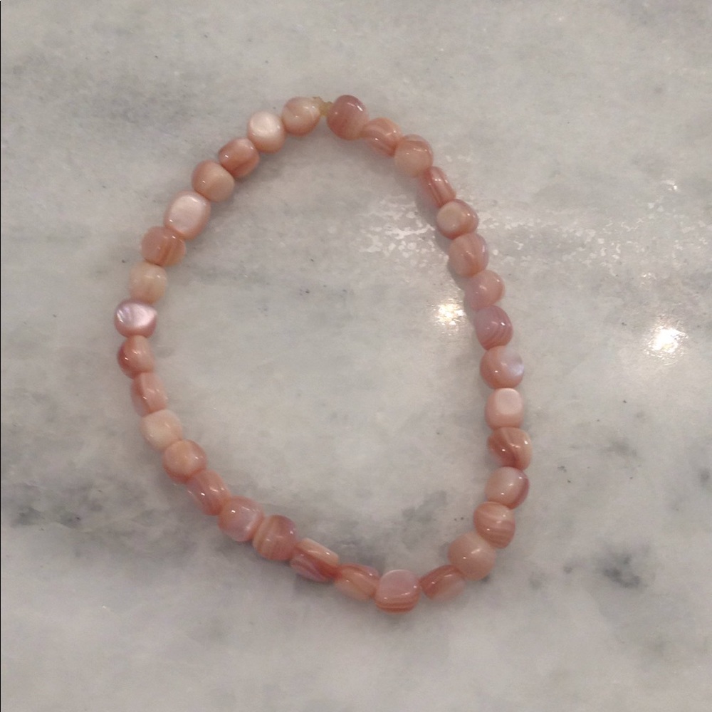 Beaded stone bracelet